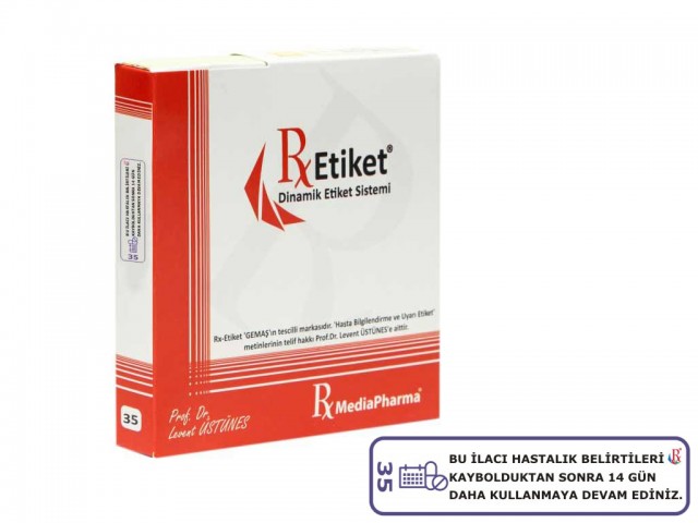 RxMediaPharma® RxEtiket® No.35 500 Etiketli Tek Kutu