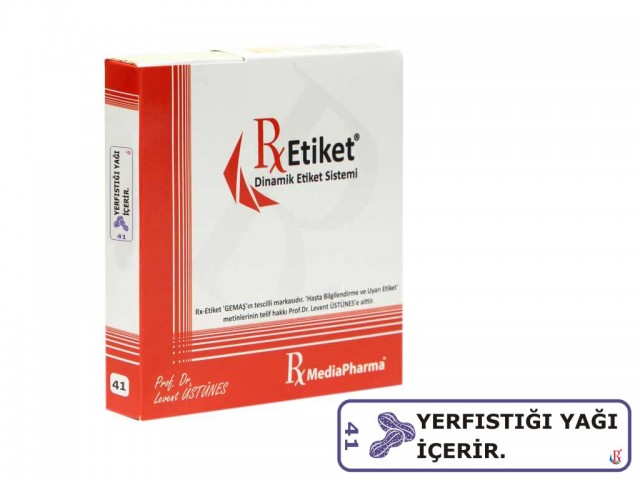 RxMediaPharma® RxEtiket® No.41 500 Etiketli Tek Kutu